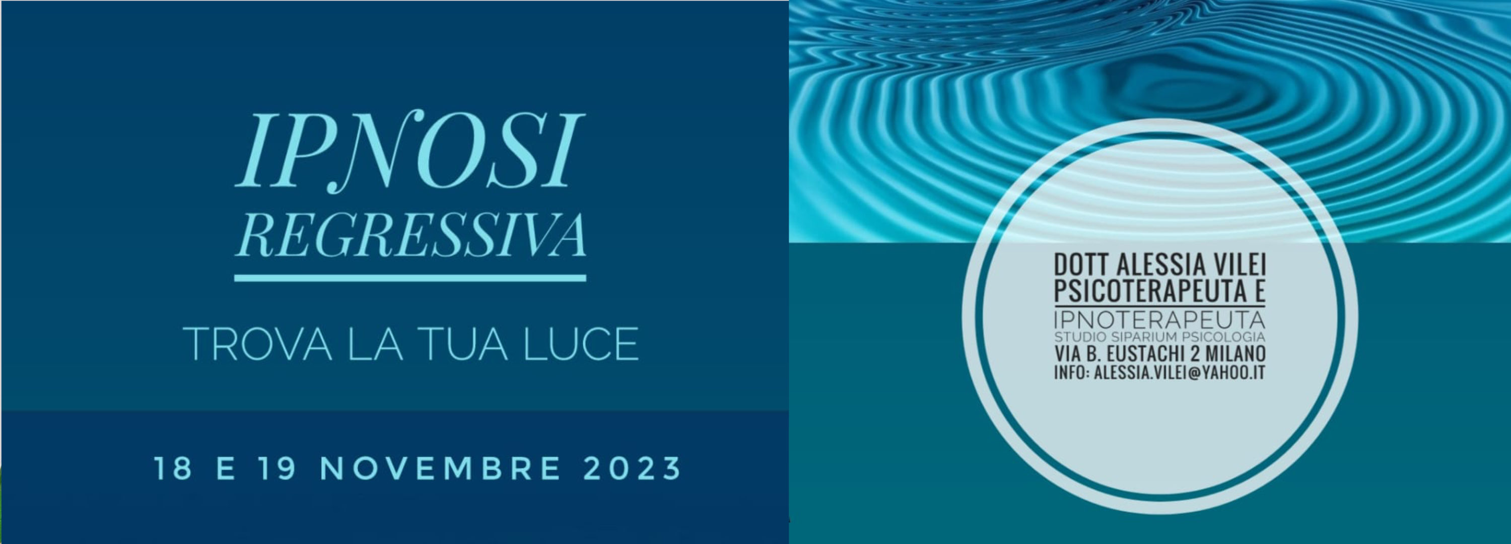 Ipnosi regressiva 18 e 19 novembre 2023